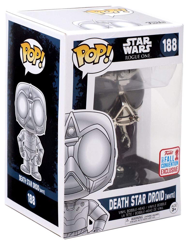 Funko Pop! Nycc Star Wars White Death Star Droid Rogue One, Limited Edition Fall Convention Exclusive