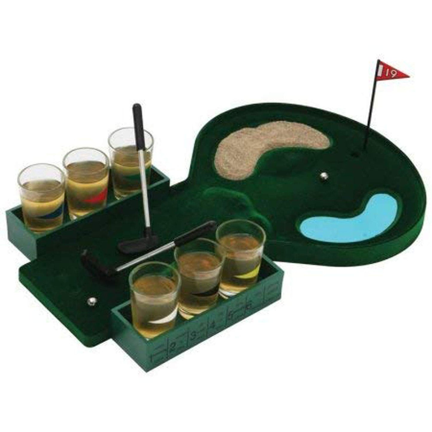 GIFTS INFINITY Entertaining Party Drinking Game - Golf Themed Glass Drinkware