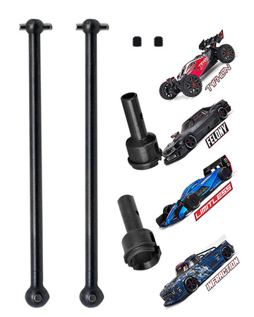ARRCat Rear Drive Shaft for 1/7 1/8 Arrma Typhon 6s Blx,Infraction 6s Blx,Felony 6s Blx,Limitless Roller,2pcs Upgrades Part Hard