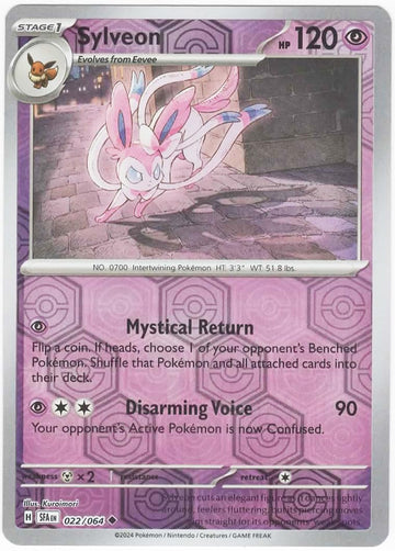 Pokemon - Sylveon 022/064 - Shrouded Fable - Reverse Foil - Single Card