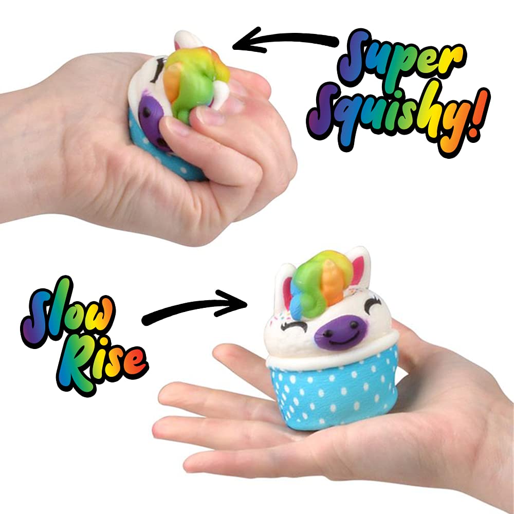 Artcreativity Squish Unicorn Ice Cream Scoop Toys For Kids, Set Of 4, Super Soft Slow Rising Squeeze Toys, Stress Relief Sensory Toys, Great Party Favors, Goody Bag Fillers For Children