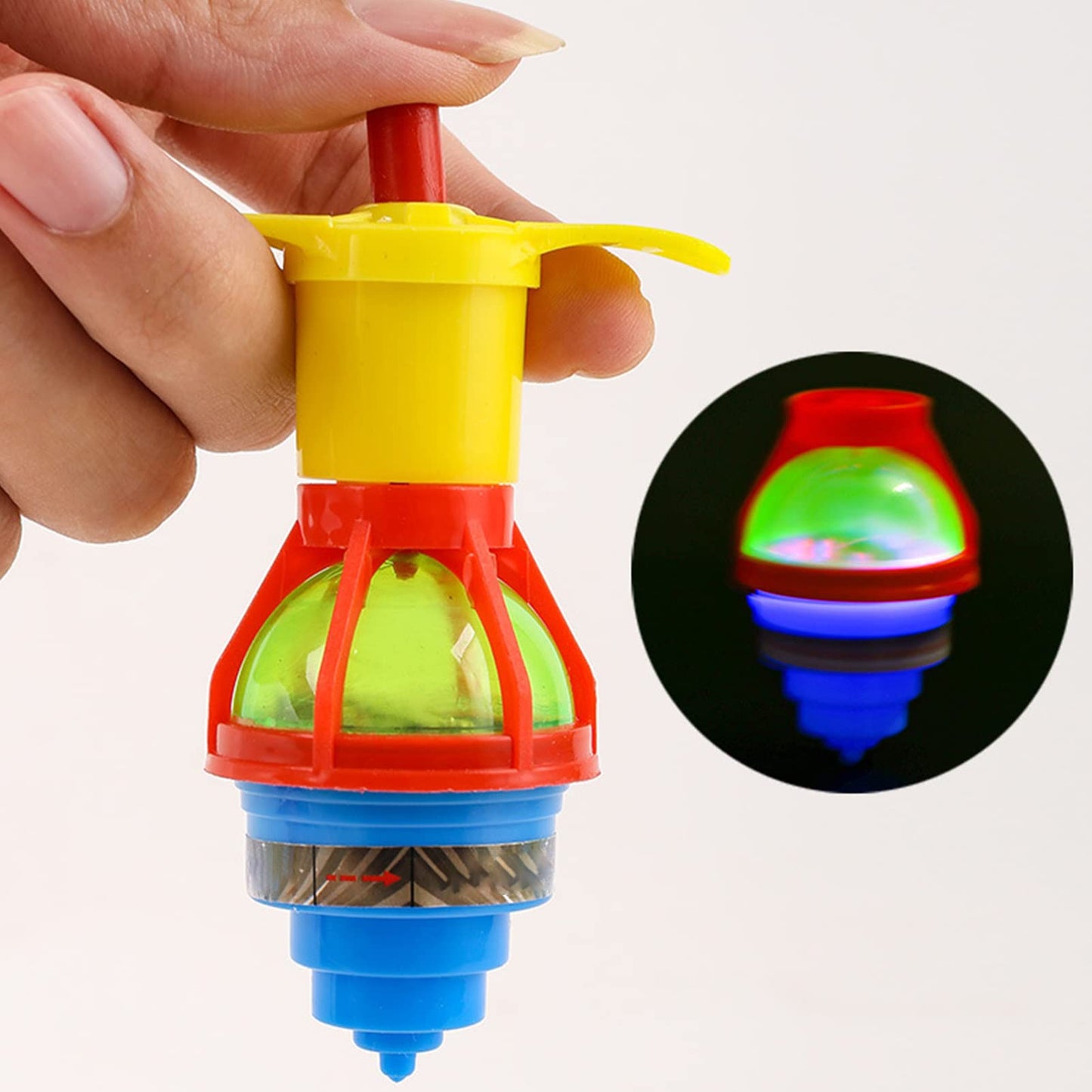 12Pcs Light Up Spinning Tops For Spin With Flashing Led Lights, Gyroscope Novelty Bulk Stocking Stuffers For Birthday Party Favors Games Presents