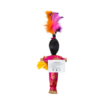 Artisan Owl New Orleans Novelty Voodoo Doll Souvenir With White And Black Pins (Pink)