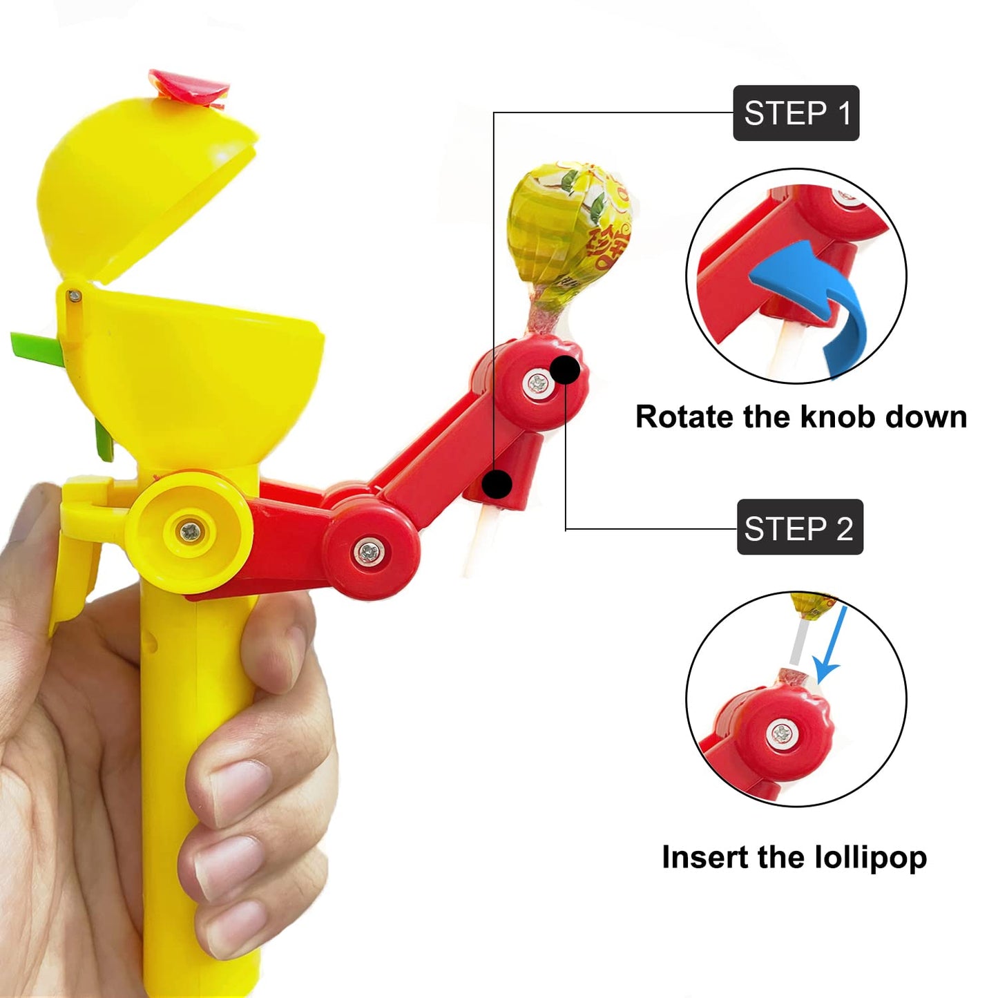 HDLNKAK 4Pcs Lollipop Case, Lollipop Robot Holder, Creative Lollipop Robot Toys Creative Design Eat Lollipop, Lollipop Holder Ro