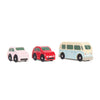 Le Toy Van - Cars & Construction Wooden Retro Metro Car Set Car Toy Play Set - Set 3 Cars | Boys Play Vehicle Kids Role Play Toy