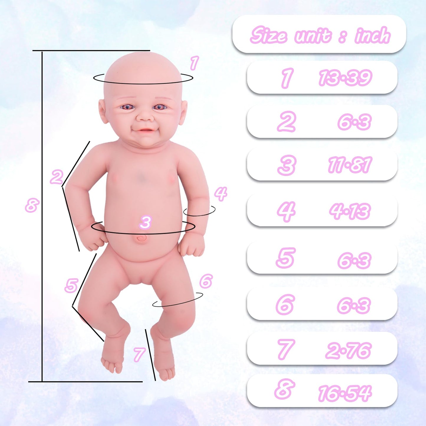 Yaluoqian Silicone Reborn Baby Doll Realistic 1:1 Reduction Lifelike Reborn Baby Dolls Silicone Full Body Feeding Toy Gift For K