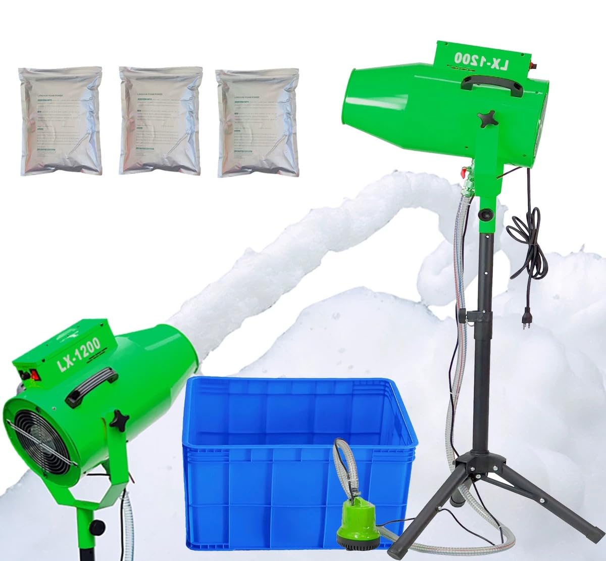 Uspoint Party Foam Machine, Pool Water Toys For Kids & Adults, Foam Cannon With 3Pcs Foam Granules And Water Tank, Holiday & Bir