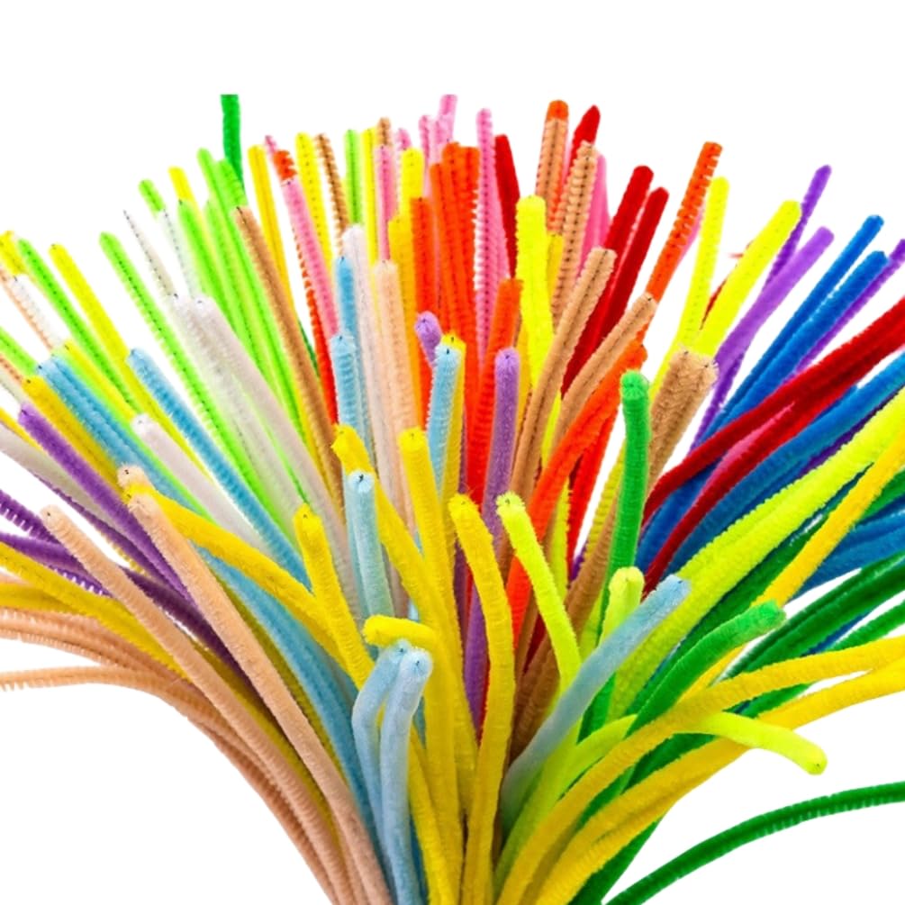 100pc Pipe Cleaners Chenille Stem Solid Color Twistable Pipe Cleaners Set for Pipe Cleaners Bulk DIY Arts Project Crafts Supplie
