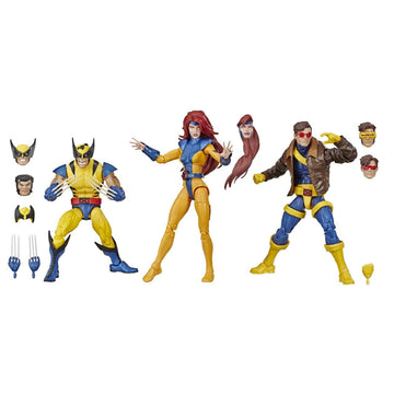 Marvel Hasbro Legends Series 6 Inch Collectible Action Figures 3 Pack X-Men Toys, Wolverine, Jean Grey, Cyclops, Premium Design
