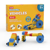Stemplay Labs Wonderbriks Vehicles Build 6 Land Vehicles (Ages 5+) | Motor Car Bike | Stem Blocks Early Learning Scr