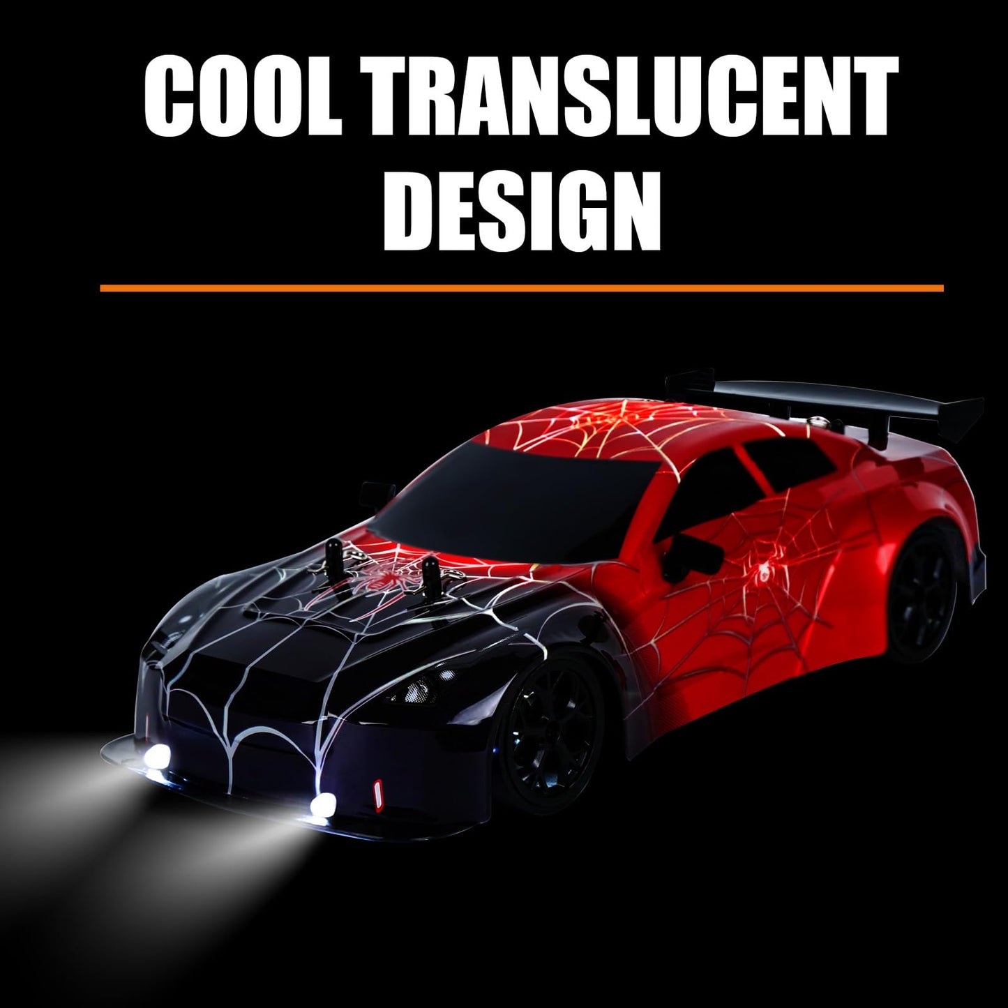 iBlivers Spider RC Drift Car, 1:14 Monster Truck Remote Control Drift Car with Full Proportional Throttle 4WD GT Drift RC Cars w