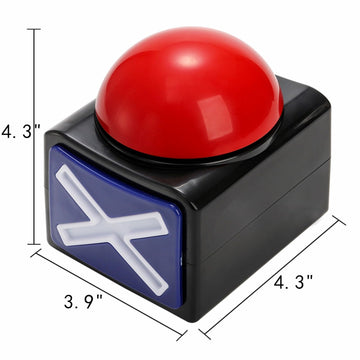 Cididu 4 Pack Game Answer Buzzers Answer Button Props for Game Show Trivia Quiz Got Talent Buzzer Buzzer Alarm Buttons with Sound and Light Party Contest Prop Toy Perfect for Kids mature-themed