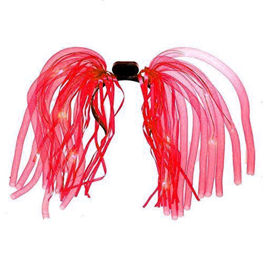 Blinkee Red Led Noodle Headband Flashing Dreads - 12 Rich Red Leds - Virtually Indestructable
