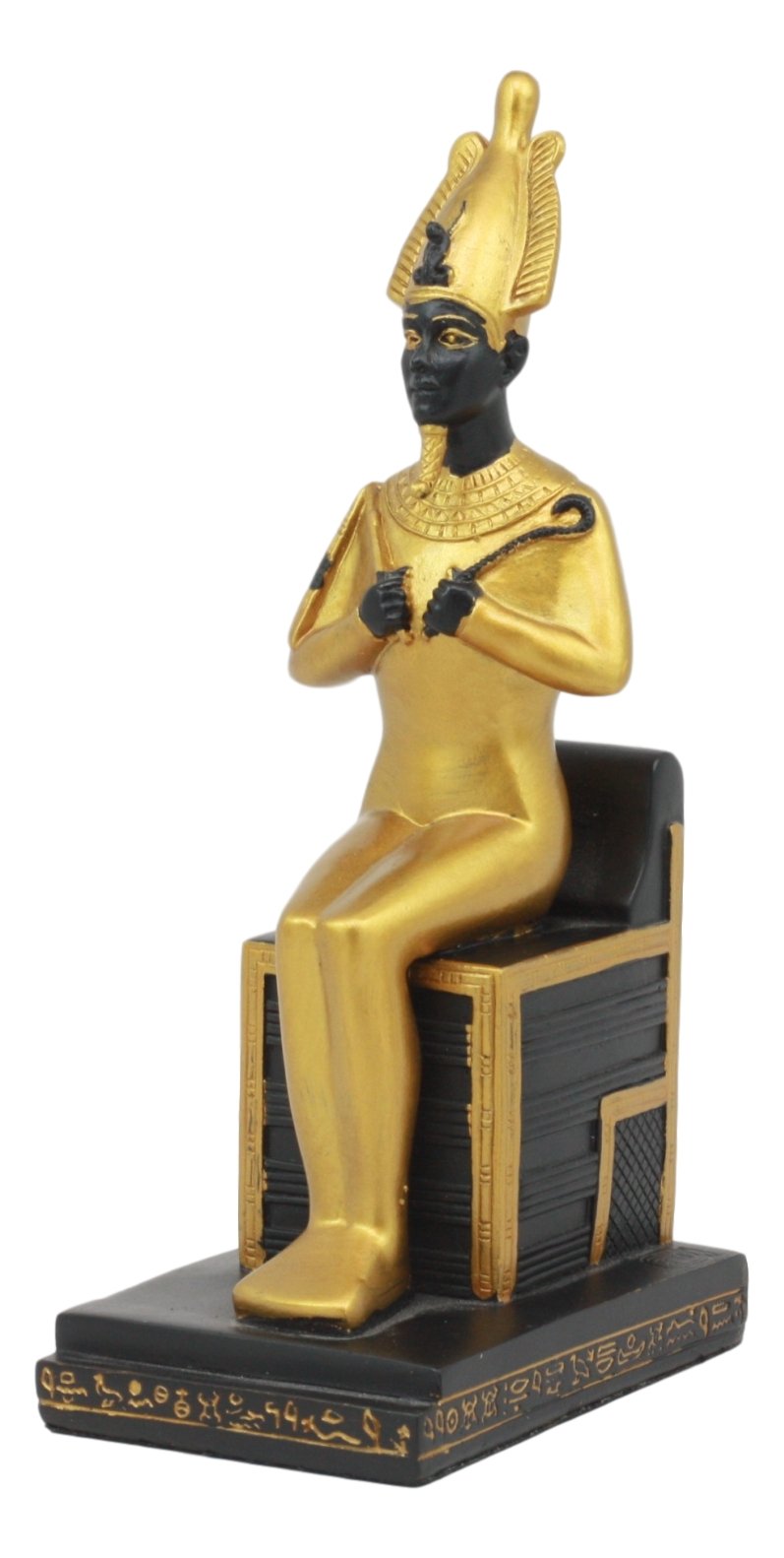 Ebros Classical Egyptian Gods And Goddesses Seated On Throne Statue Gods Of Egypt Ruler Of Mankind Decorative Figurine (Osiris God Of The Afterlife)