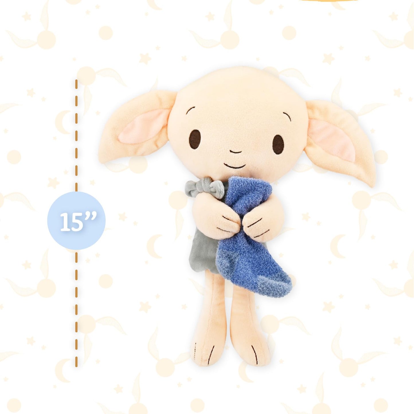 Kids Preferred Harry Potter Dobby Plush Stuffed Animal The Lovable House Elf Holding His Iconic Sock For Babies, Toddlers, And Kids 15 Inches