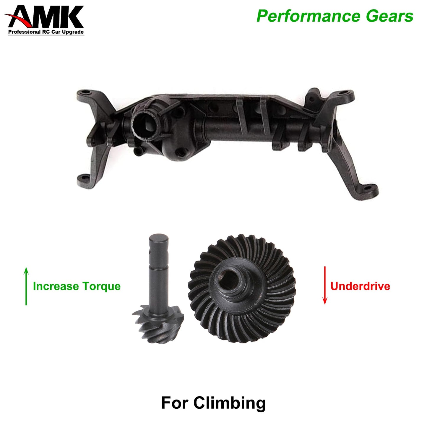 Amk 2 Sets Metal Scx10 Iii Bevel Gear, Ring Pinion Gear Set, 8T-24T 1/10 Capra Differential Axle Gears For Rc Crawler Axial Scx1