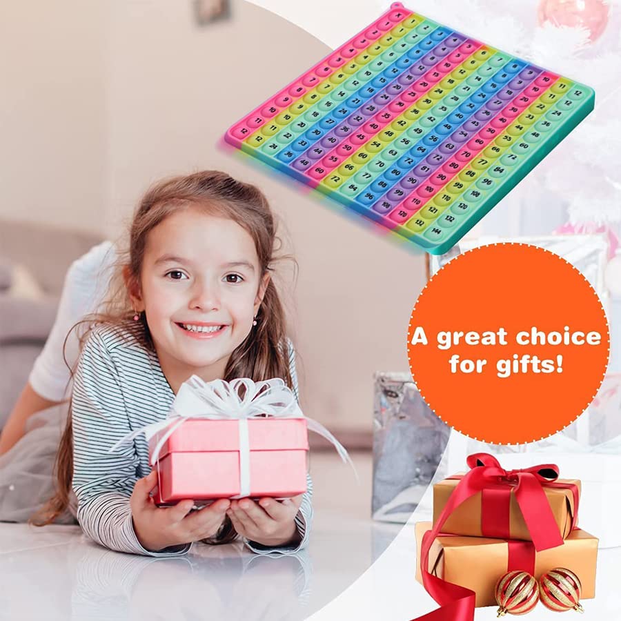 Multiplication Table Game 12 X 12 Math Multiplication Flash Card Toys, Fingertip Toys Pop Create A Variety Of Multiplication Add