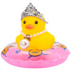 Wonuu Car Duck Rubber Duck Car Ornaments Duck Car Dashboard Decorations With Cute Headband Swim Ring Necklace Sunglasses, C-Female Crown&Pearl&Pink
