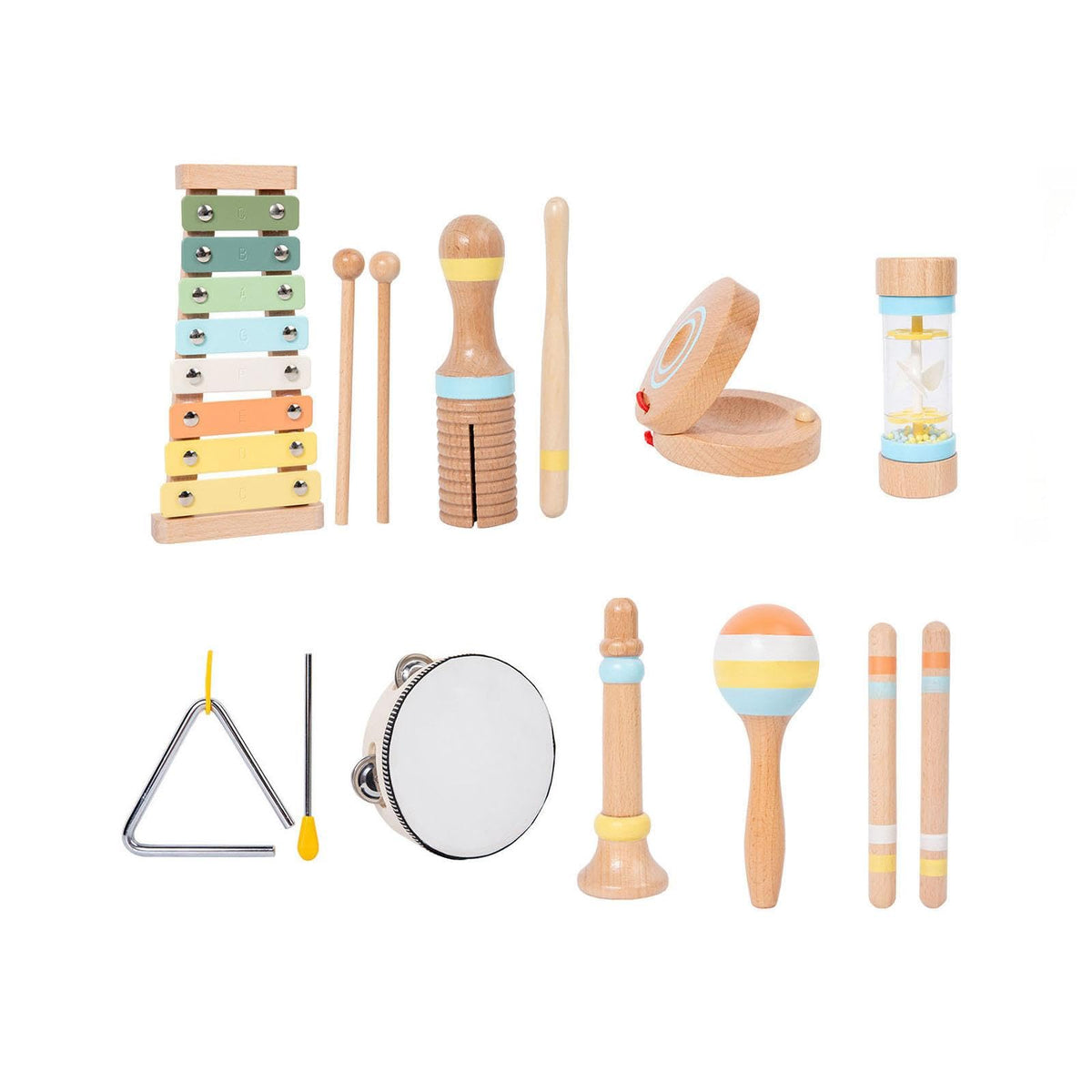 Fashion My Day Kids Musical Instruments Early Learning Musical Toy For Kids Children Babies 9Pc