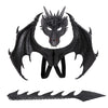 Crtepst Dragon Costume For Kids Boys Girls, Dragon Wing Tail Mask Set,Halloween Dinosaur Cosplay Set For Child (Black)