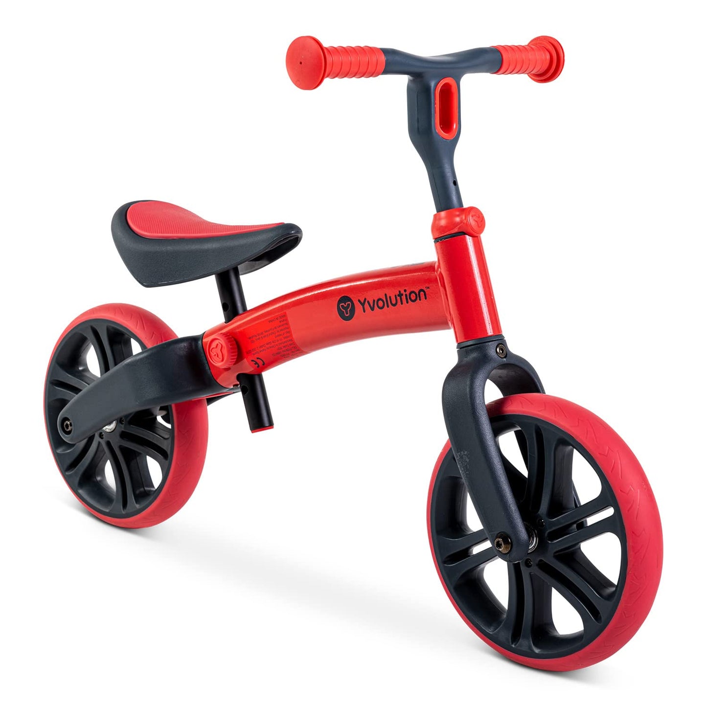 Yvolution Y Velo Junior Toddler Balance Bike | 9 Inch Wheel No-Pedal Training Bike for Kids Age 18 Months to 4 Years(Red)