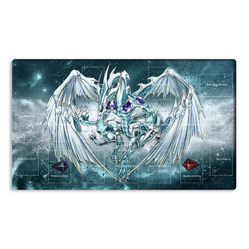 New Mlikemat Playmat Stardust Dragon TCG CCG OCG Trading Card Game Mat with Zones + Free Bag (ZD014-511-A)