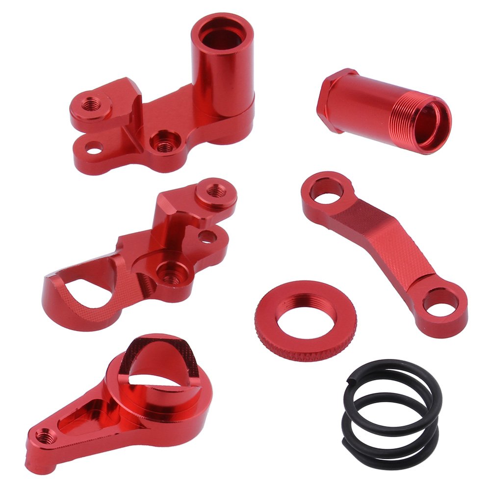 HobbyPark Aluminum Steering Bellcranks and Drag Link Servo Saver Complete with Bearings for Traxxas 1/10 Slash 4x4 Upgrade Parts