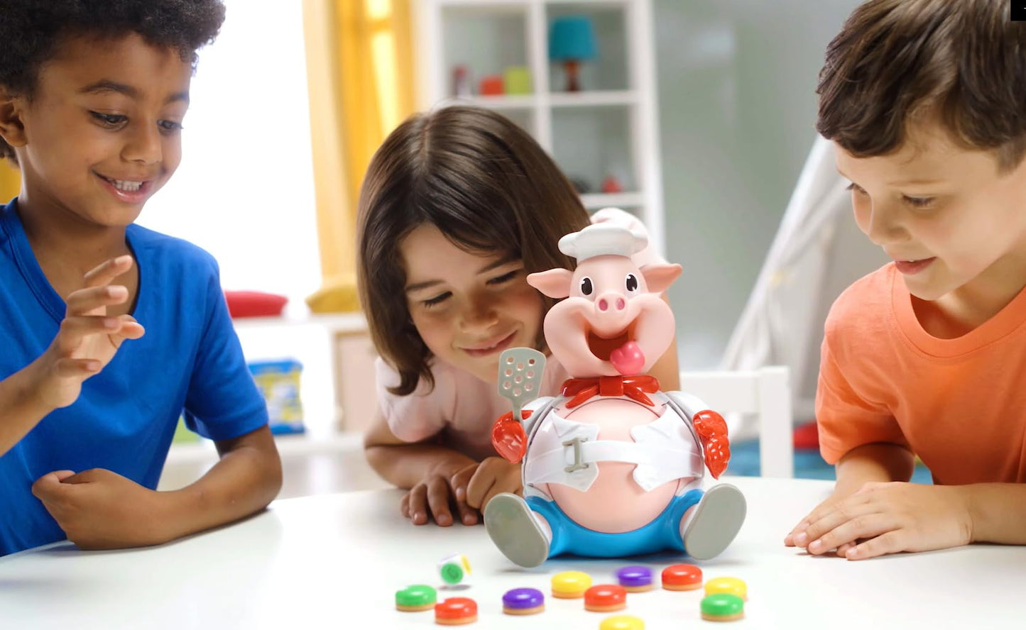 Goliath Pop The Pig Game - Fun Burger Feeding Toy, Multi Color, Model 920896, Plastic