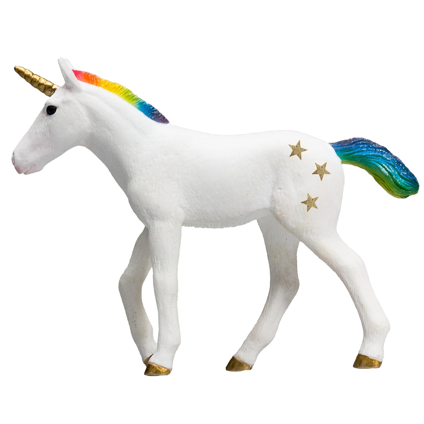 Mojo - Realistic Fantasy Figurine, Unicorn Baby Rainbow