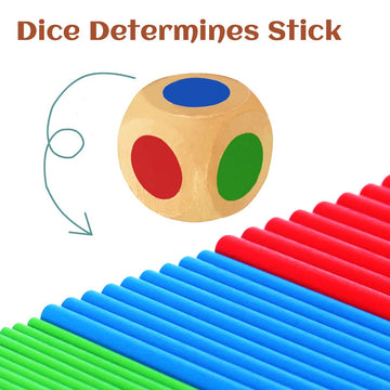 Figetget Keep It Steady Fun Family Games For Kids And Adults - Balance & Patience Training - Wooden Stick Toys For Creative Kids Games