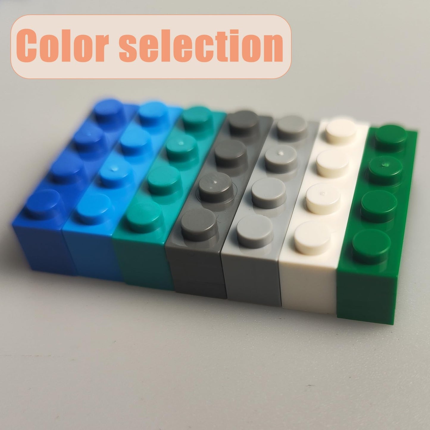 Huizdq 1000 Pieces Classic Building Bricks, Classic Stackable Base Plates, 3 6.3'' X 6.3'' Blue, Gray And Green Base Plates, Com