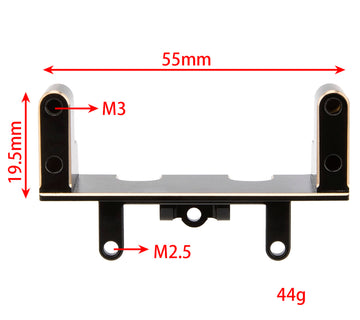 MEUS RACING UTB18 Brass Laydown Servo Mount 40g for Axial UTB18 Capra Trail Buggy #AXI212009 Upgrade Parts, Black