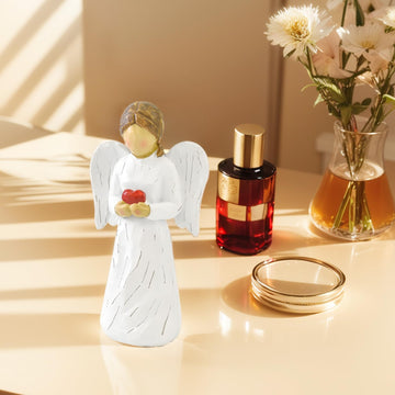 Jingihe Angel Figurines For Women, Guardian Angel Statue, Resin Angels Figurines, Sonny Holding A Heart Angels Statue For Retirement Memorial Mom Nurse Birthday Christmas Sympathy Gifts And Home Decor