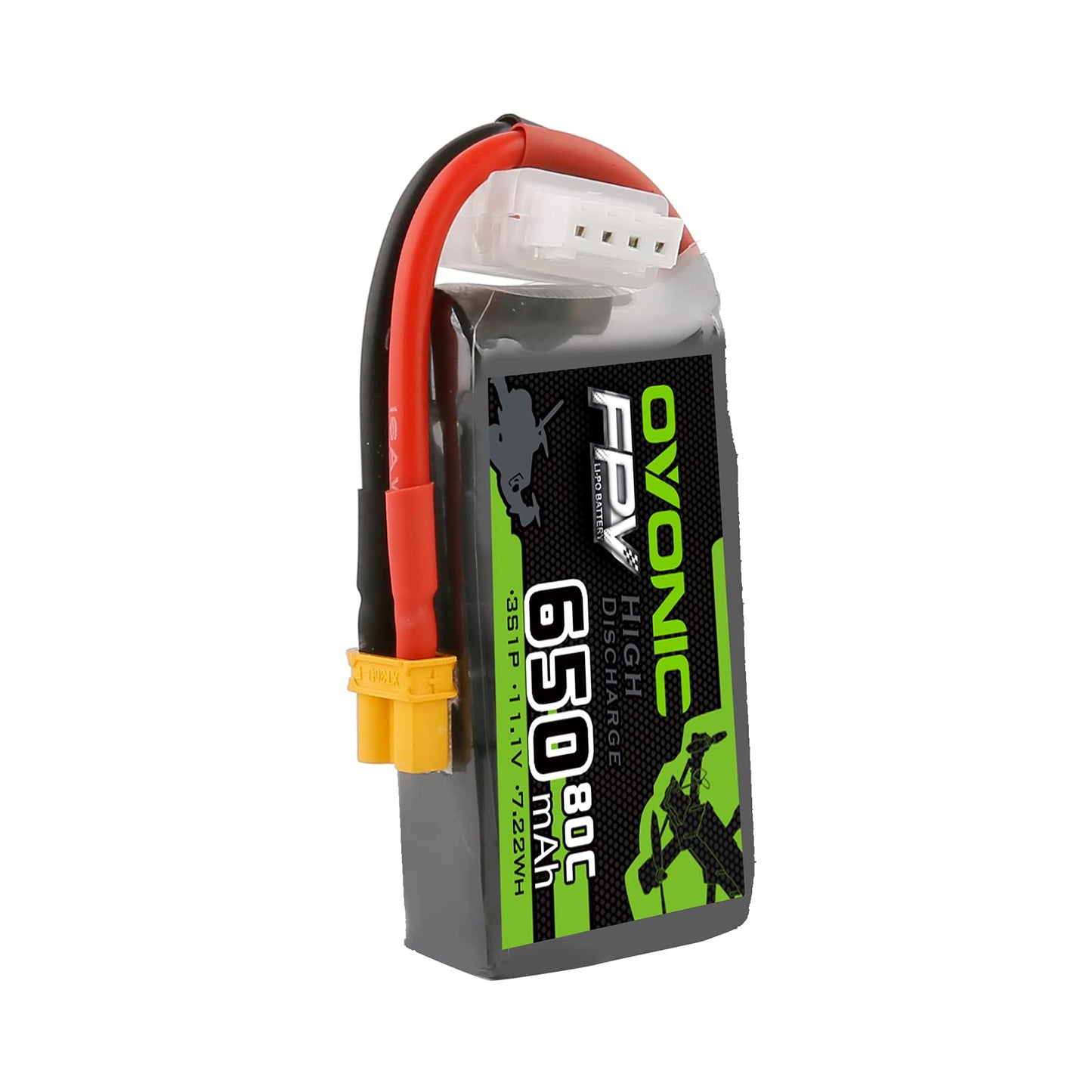 OVONIC 11.1V 650mAh 3S 80C Lipo Battery with XT30 Plug for RC Car Boat Truck Heli Airplane Quadcopter Helicopter Multi-Motor Hob