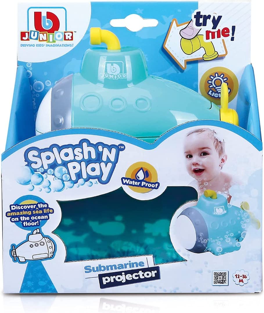 Bburago B16-89001 Bb Junior Splash N Play Submarine Projector, Blue, Standard Size