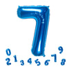 32 Inch Blue Number 7 Balloons Foil Ballon Digital Birthday Party Decoration Supplies (Blue Number 7 Balloon)