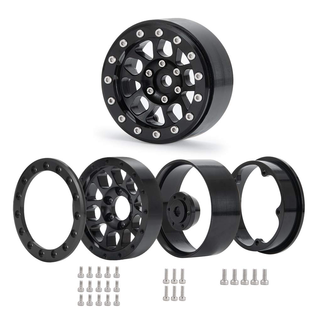 Benedict Harry 4PCS Metal 1.9'' Heavy Duty Beadlock Wheel Rims for 1/10 RC Crawler Axial Scx10 II D90 TRX-4 Tamiya CC01 D110 SCX