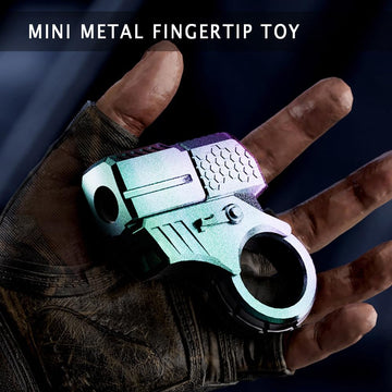 Metal Fidget Ring Fidget Toy Small Toy Fingertip Launcher for Adults, Fidget Toys Sensory Toys (Matt Black)