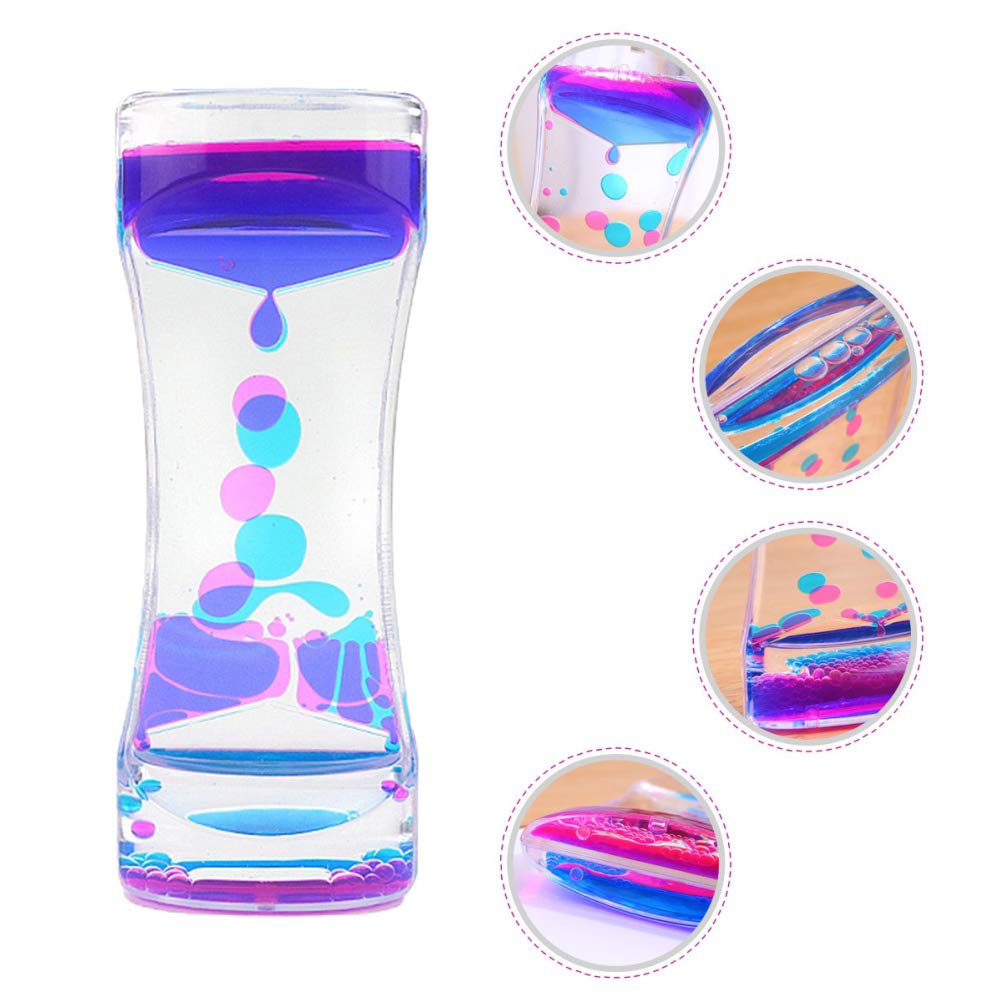 Oneshow 8 Pack Liquid Motion Bubbler Oil Hourglass Water Bubbler Timer For Kids And Teenager Sensory Toys Fidget Toy Activity Calm Stress Relief Desk Decor Adults