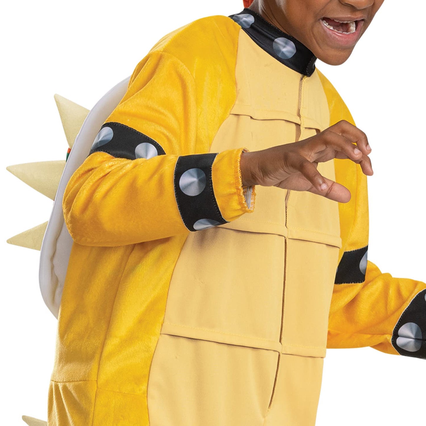 Bowser Costume Hooded Jumpsuit, Official Super Mario Character Costume For Kids, Size (4-6)
