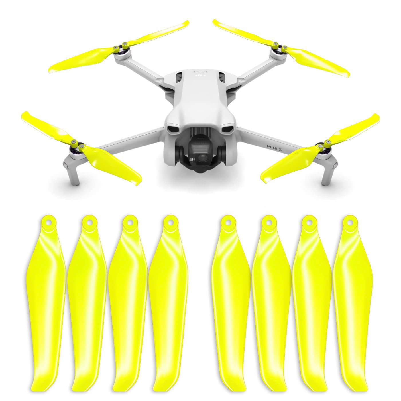 Master Airscrew Stealth Propellers for DJI Mini 3 - Electric Color, 4 propellers in Set