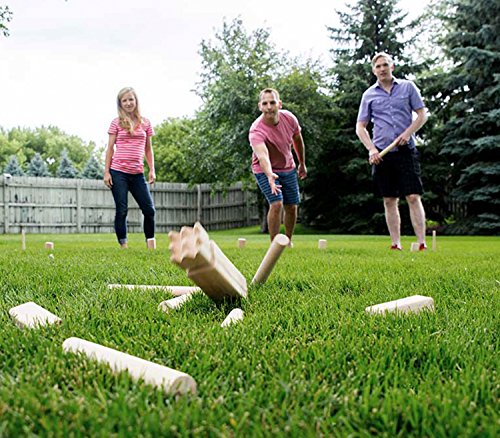 Yard Games Kubb Premium Size Outdoor Tossing Game With Carrying Case, Instructions, And Boundary Marker