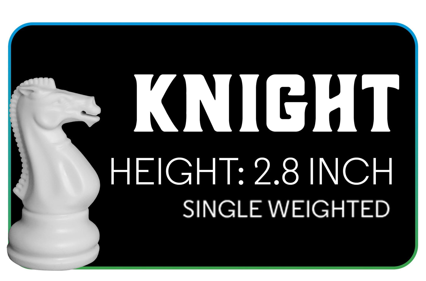 Chess Geeks 1X Single Weighted Chess Pieces Only - Modern Style - 32 Pieces + 2 Extra Queens - King 4' Tall