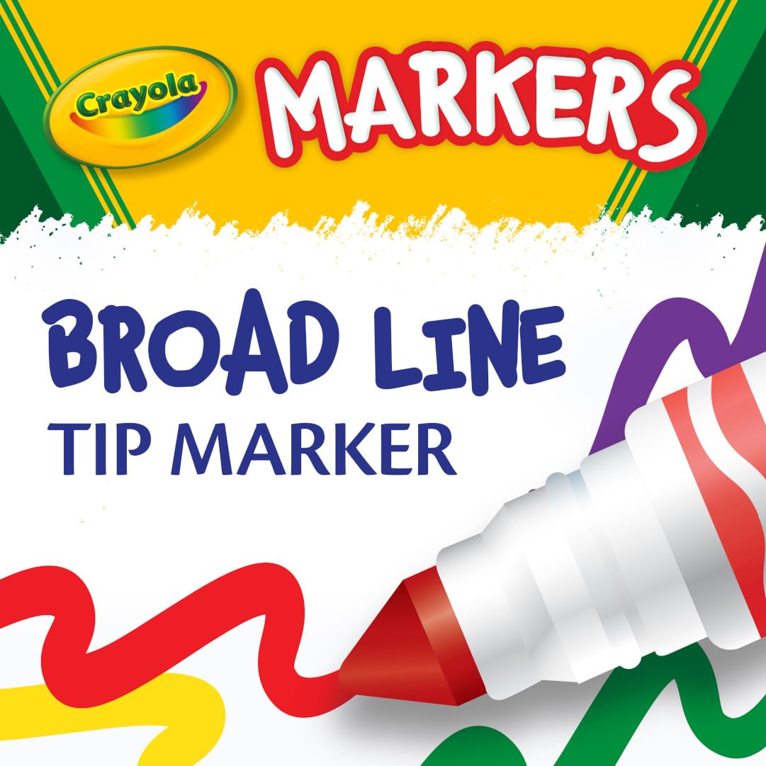 Crayola Broad Line Markers Classpack (256 Ct), Bulk School Supplies For Teachers, Kids Markers For School, Classroom Must Have