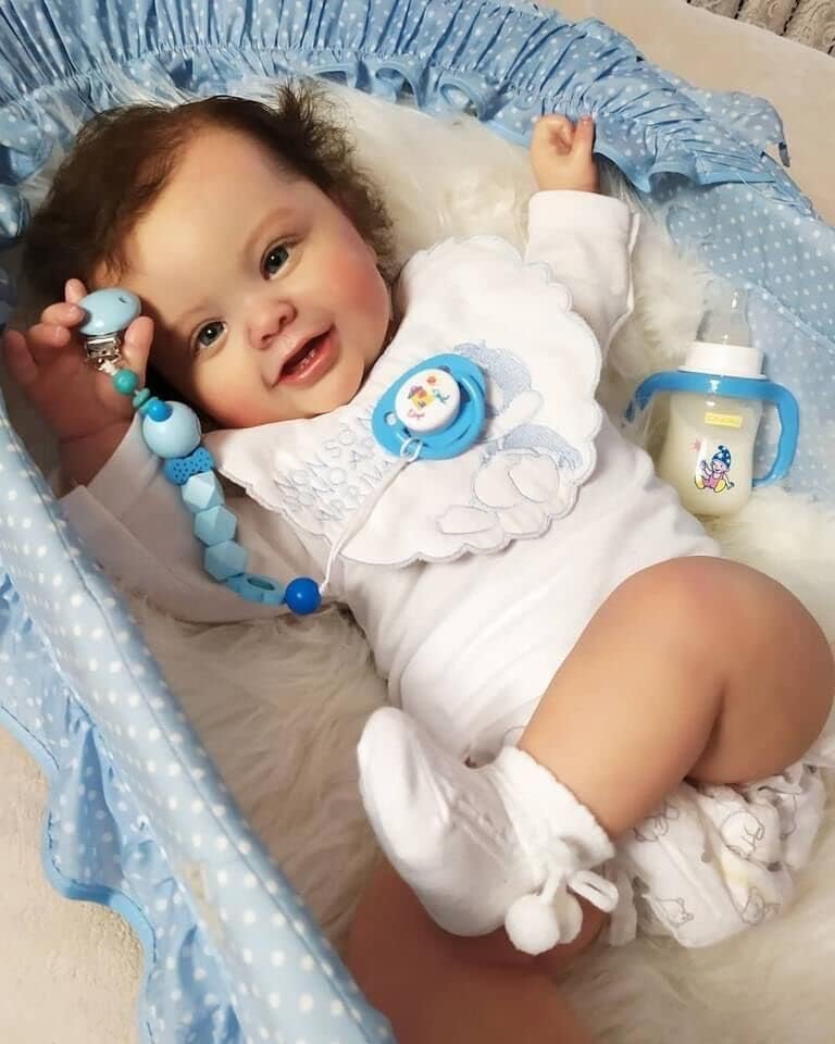Kokomandy 24'' Toddler Reborn Doll Girl, Silicone Newborn With Rooted Hair, Soft Body Weighted, Lifelike Realistic Kid Toy