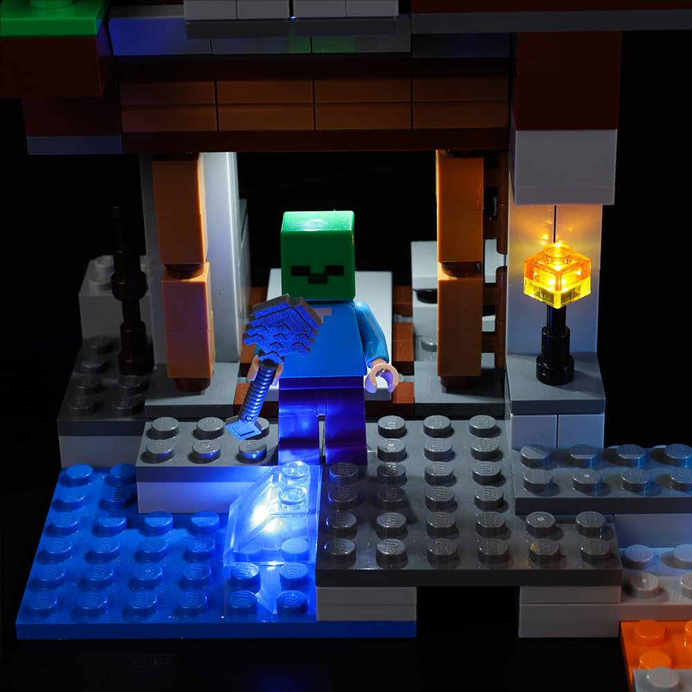 Kyglaring Led Lighting Kit For Lego Minecraft The Abandoned Mine 21166 Building Set (No Model) - Light Set Compatible With 21166