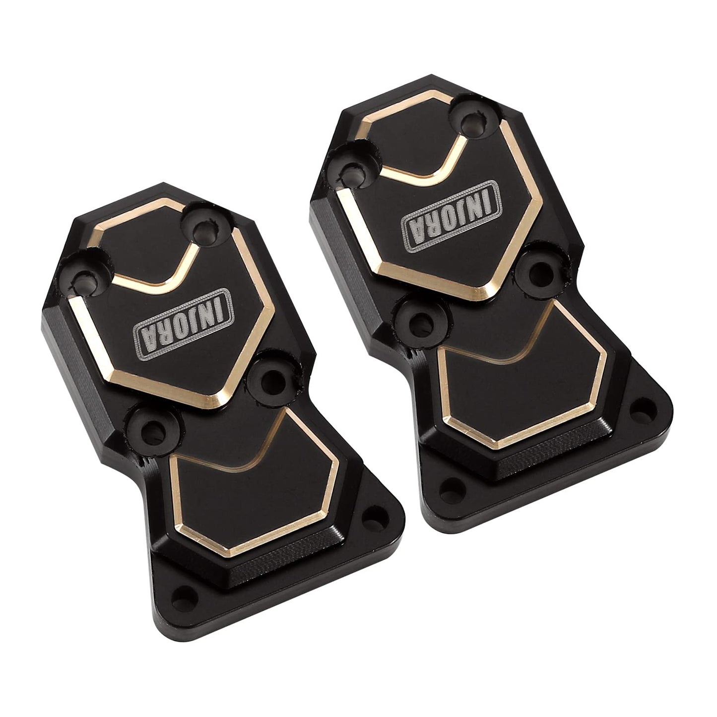 INJORA Brass Diff Cover for Front and Rear Axles Black Coating Finish Diff Cover for Axial SCX24 Bronco Deadbolt C10 JLU Gladiat