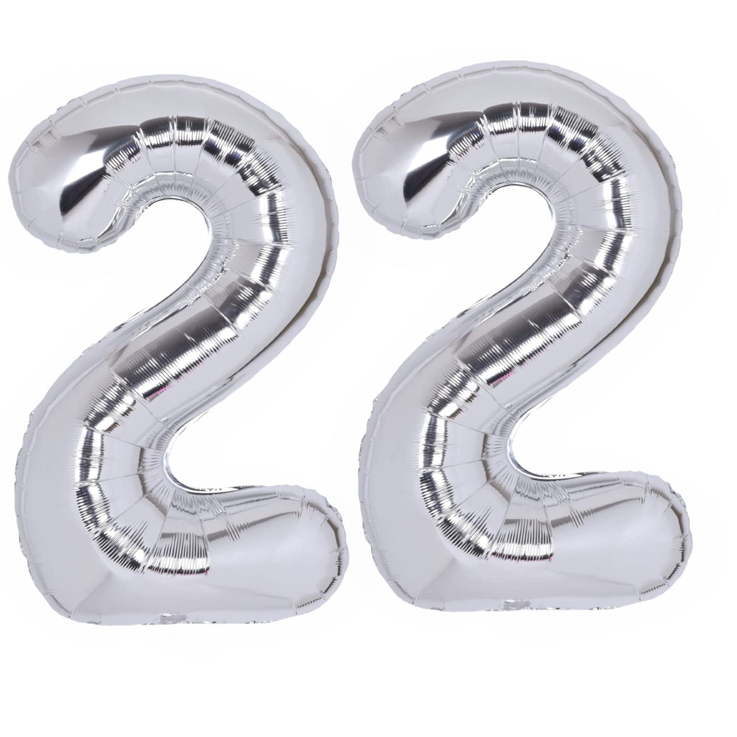 40 Inch Number 22 Balloon Silver Jumbo Giant Big Large Number 22 Foil Mylar Silver Balloons 22Th Birthday Party Anniversary Deco