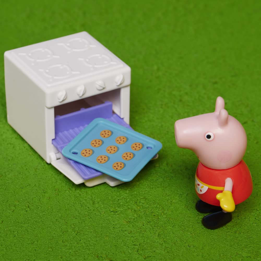 Peppa Pig Peppa's Club Baking Toy Set, Includes 1 Figure & 5 Accessories, Multi Colour, Model F4393, Ages 3+