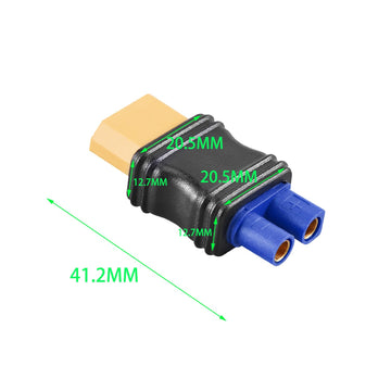 Laisomeke 2 Pack XT60 Male to EC3 Female Mould Type Adapter no Wire Connector Adapter for LiPO Battery